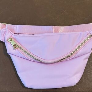 Pink Fanny Pack Bag with Gold Zipper